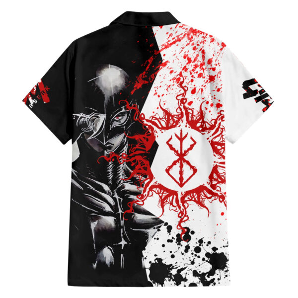 Chemise hawaïenne Griffith noir & blanc grunge - Maison Otaku – Image 2
