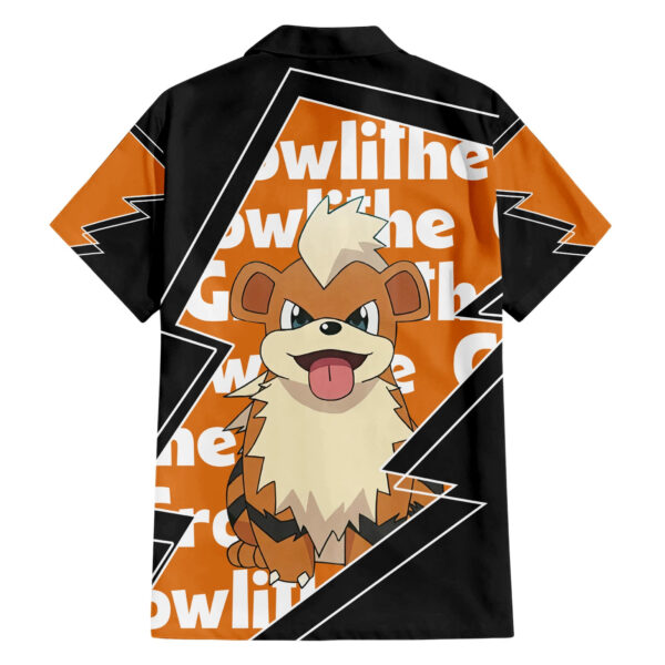 Chemise hawaïenne Growlithe style éclair Anime - Maison Otaku – Image 2