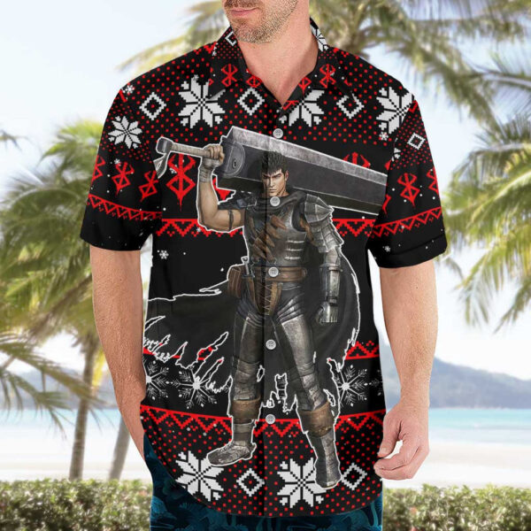Chemise hawaïenne Guts Berserk Noël Anime Mix - Maison Otaku – Image 3
