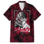 Chemise hawaïenne Guts Berserk métallique Anime – Maison Otaku