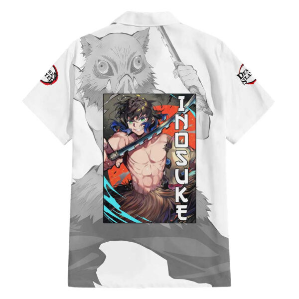 Chemise hawaïenne Inosuke Hashibira Demon Slayer Anime - Maison Otaku – Image 2
