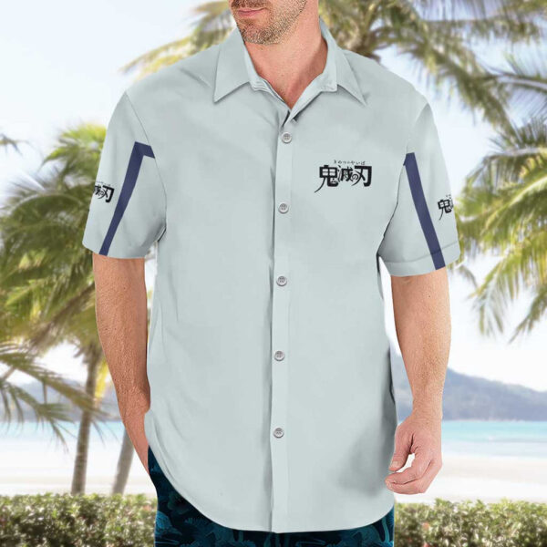 Chemise hawaïenne Akaza Hakuji Demon Slayer Anime - Maison Otaku – Image 3