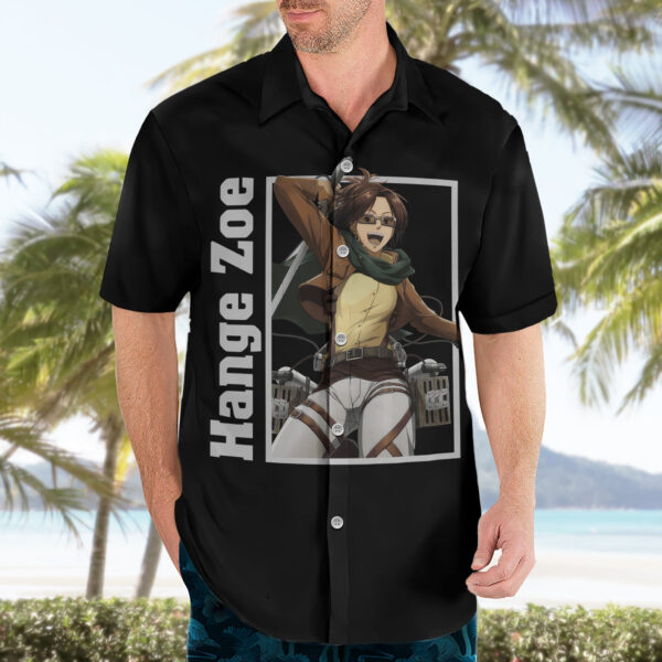 Chemise hawaïenne Hange Zoë L’Attaque des Titans Anime - Maison Otaku – Image 3