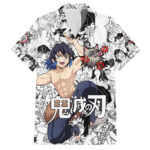 Chemise hawaïenne collage manga Inosuke Demon Slayer – Maison Otaku