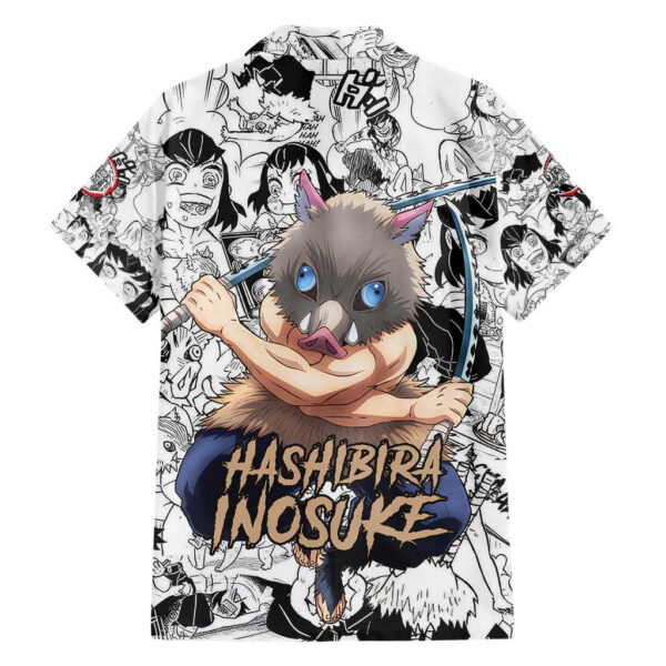 Chemise hawaïenne collage manga Inosuke Demon Slayer - Maison Otaku – Image 2