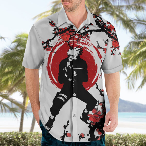 Chemise hawaïenne Kakashi Hatake style japonais - Maison Otaku – Image 3