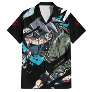 Chemise hawaïenne Kakashi Hatake œil du Sharingan Naruto - Maison Otaku