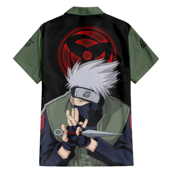 Chemise hawaïenne Kakashi Hatake yeux du Sharingan - Maison Otaku – Image 2