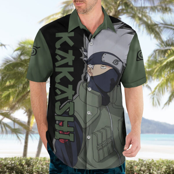 Chemise hawaïenne Kakashi Hatake yeux du Sharingan - Maison Otaku – Image 3