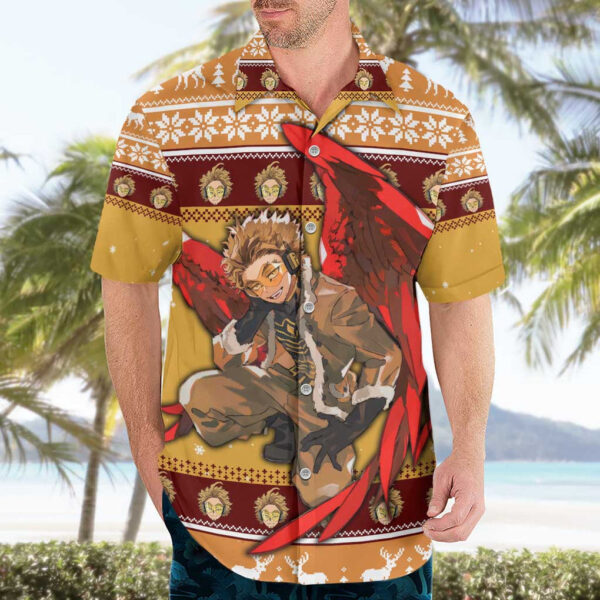 Chemise hawaïenne Hawks My Hero Academia Noël Mix - Maison Otaku – Image 3