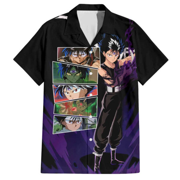 Chemise hawaïenne Hiei Yu Yu Hakusho Anime - Maison Otaku