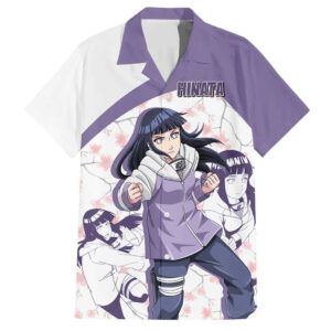 Chemise hawaïenne Hinata Hyuga Naruto Anime - Maison Otaku