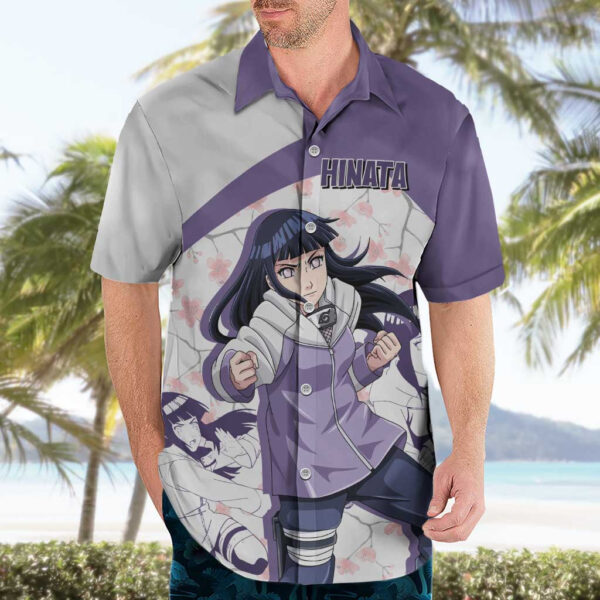 Chemise hawaïenne Hinata Hyuga Naruto Anime - Maison Otaku – Image 3