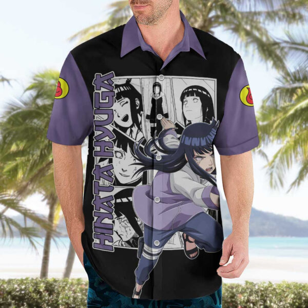 Chemise hawaïenne Hinata Hyuga Naruto Manga Mix - Maison Otaku – Image 3