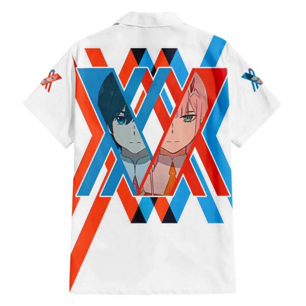 Chemise hawaïenne Hiro & Zero Two Strelitzia Anime - Maison Otaku – Image 2