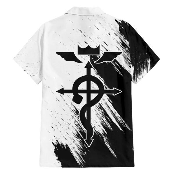 Chemise hawaïenne Hohenheim Van Fullmetal Alchemist motif grunge - Maison Otaku – Image 2