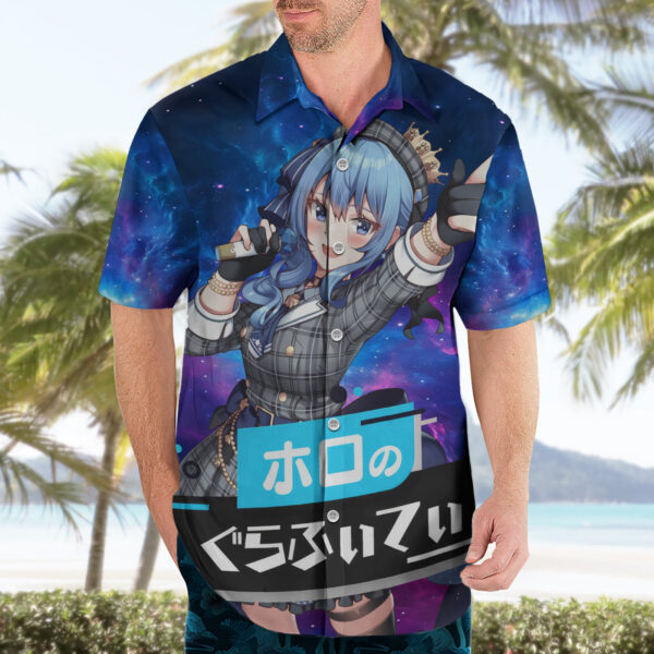 Chemise hawaïenne Hoshimachi Suisei HoloLive Galaxie - Maison Otaku – Image 3