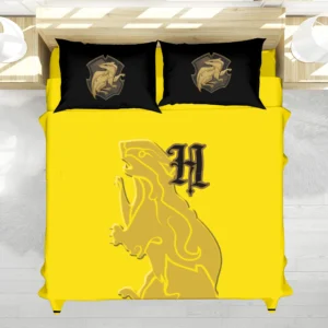Housse De Couette Poufsouffle Hogwarts Legacy Parure de lit Ensemble De Literie