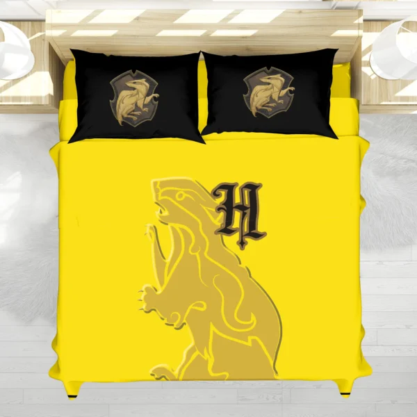 Housse De Couette Poufsouffle Hogwarts Legacy Parure de lit Ensemble De Literie