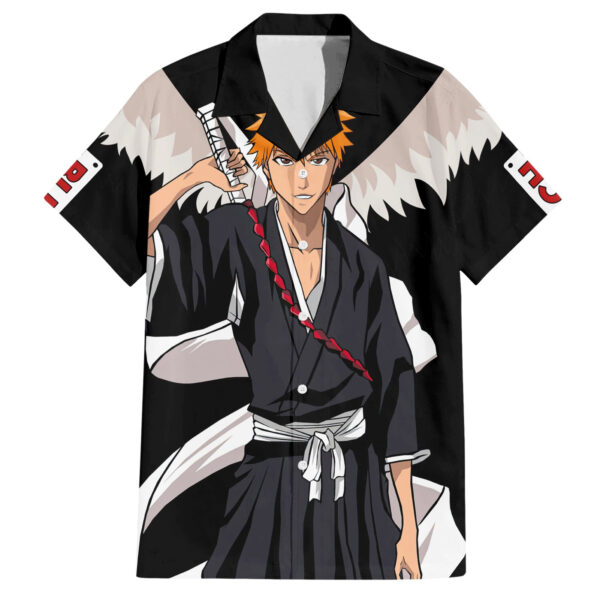 Chemise hawaïenne Ichigo Kurosaki style veste BL - Maison Otaku