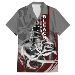 Chemise hawaïenne Ichigo Kurosaki Bleach style sanglant grunge - Maison Otaku