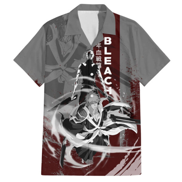 Chemise hawaïenne Ichigo Kurosaki Bleach style sanglant grunge - Maison Otaku