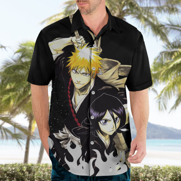 Chemise hawaïenne Ichigo & Rukia Bleach - Maison Otaku – Image 3