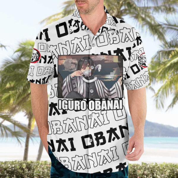 Chemise hawaïenne Obanai Iguro Demon Slayer Anime - Maison Otaku – Image 3