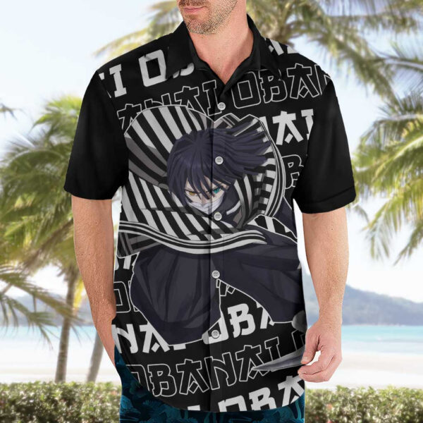 Chemise hawaïenne Obanai Iguro Demon Slayer Japon - Maison Otaku – Image 3