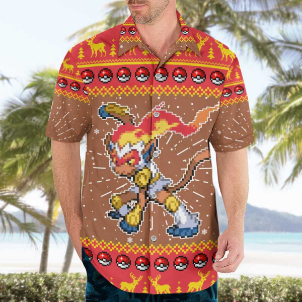 Chemise hawaïenne Simiabraz Pokémon pixel Noël - Maison Otaku – Image 3
