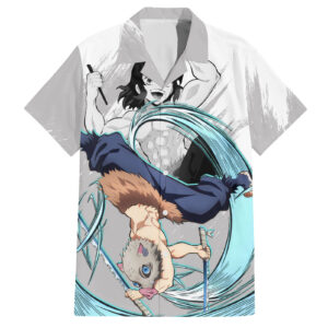 Chemise hawaïenne Inosuke Demon Slayer classique - Maison Otaku