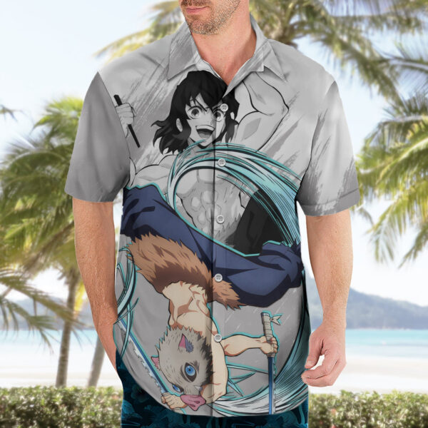 Chemise hawaïenne Inosuke Demon Slayer classique - Maison Otaku – Image 3