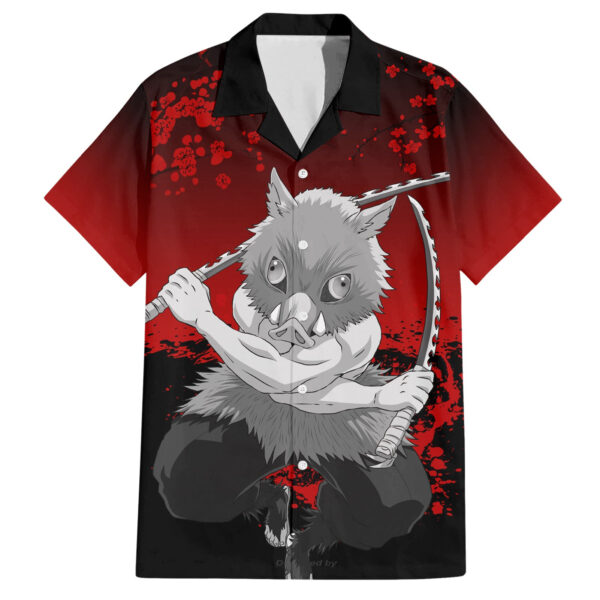 Chemise hawaïenne Inosuke art japonais Demon Slayer - Maison Otaku