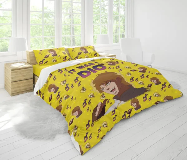 Housse De Couette C'était moi, Dio JoJo’s Bizarre Adventure Parure de lit Ensemble De Literie – Image 2