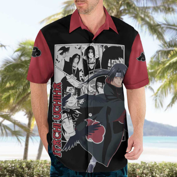 Chemise hawaïenne Itachi Uchiha Naruto Manga Mix - Maison Otaku – Image 3