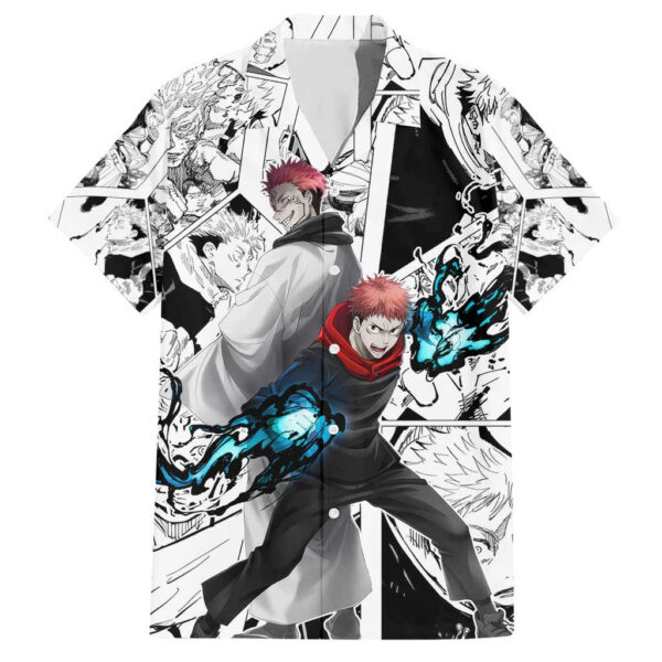 Chemise hawaïenne Itadori & Sukuna Jujutsu Kaisen Japon Anime - Maison Otaku