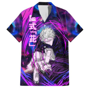 Chemise hawaïenne Satoru Gojo JJK Technique du Vide - Maison Otaku