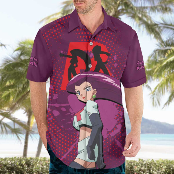 Chemise hawaïenne Jessie Musashi Pokémon Anime - Maison Otaku – Image 3