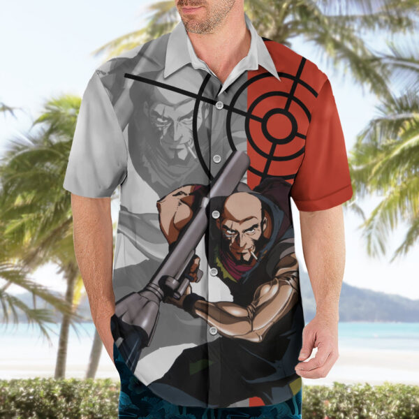 Chemise hawaïenne Jet Black Cowboy Bebop Anime - Maison Otaku – Image 3