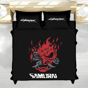 Housse De Couette Johnny Silverhand Cyberpunk Parure de lit Ensemble De Literie