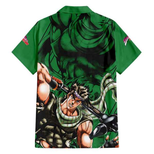 Chemise hawaïenne Joseph Joestar JoJo’s Bizarre Adventure esquisse noire Mix - Maison Otaku – Image 2