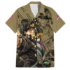 Chemise hawaïenne Jotaro Kujo JoJo’s Bizarre Adventure esquisse noire Mix - Maison Otaku