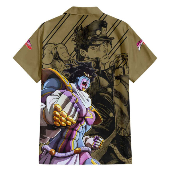 Chemise hawaïenne Jotaro Kujo JoJo’s Bizarre Adventure esquisse noire Mix - Maison Otaku – Image 2