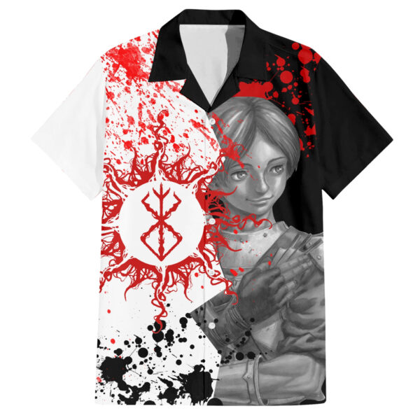 Chemise hawaïenne Judeau Berserk symbole course sang - Maison Otaku