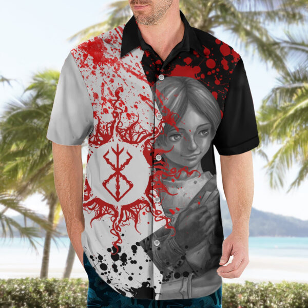 Chemise hawaïenne Judeau Berserk symbole course sang - Maison Otaku – Image 3