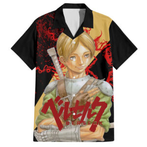 Chemise hawaïenne Judeau Berserk sang noir - Maison Otaku