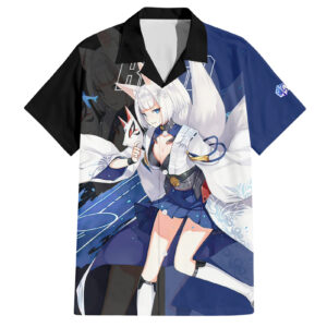 Chemise hawaïenne Kaga Azur Lane jeu Anime - Maison Otaku