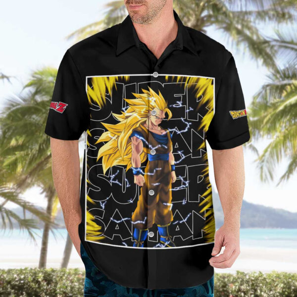 Chemise hawaïenne Kakarot Goku SSJ Dragon Ball Anime - Maison Otaku – Image 3