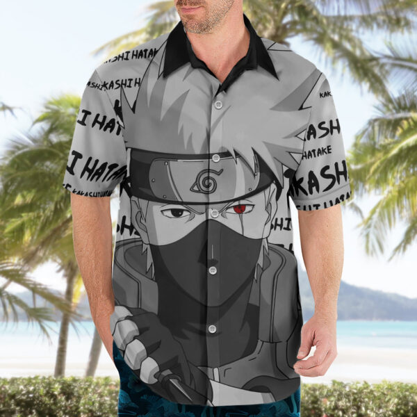 Chemise hawaïenne Kakashi Hatake style manga Anime - Maison Otaku – Image 3