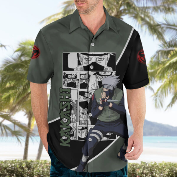 Chemise hawaïenne Kakashi Naruto Manga Mix Anime - Maison Otaku – Image 3